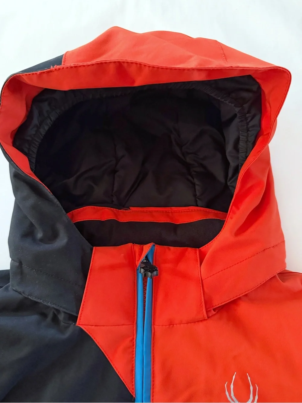 Spyder Boys 16 Blue Red Black Insulated Ski Jacket Hooded Sportswear Gorpcore